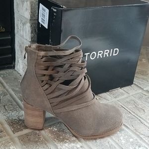 Suede Strappy Ankle Boot